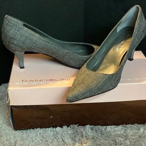 Gray Fabric Low Heel 8 1/2